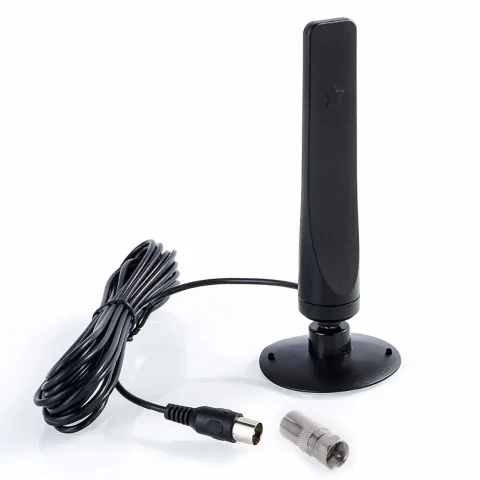 Antena de TV Digital 1080P, Múltiples Canales, Alta Definición HDTV, Antena Universal, Receptor de Antena Interior/Exterior