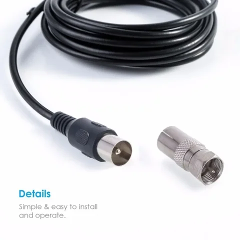 Antena de TV Digital 1080P, Múltiples Canales, Alta Definición HDTV, Antena Universal, Receptor de Antena Interior/Exterior