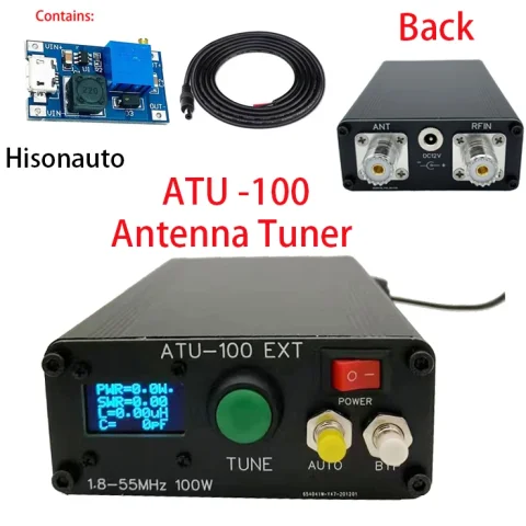Hisonauto ATU-100 ATU100 Sintonizador de antena automático 7x7 ATU-100mini por máquina ensamblada N7DDC lista para usar