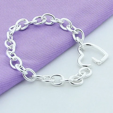 Pulseras de mujer, pulsera de Plata de Ley 925 con hebilla de corazón para mujer, pulseras románticas, joyería de plata 925