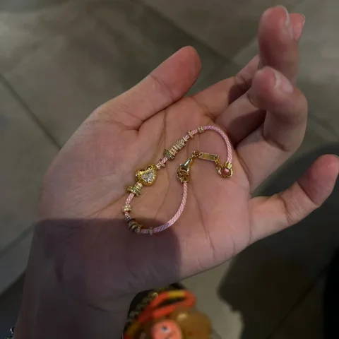 Pulseras de estilo dulce y lujoso para mujer, cuerda trenzada rosa de alta gama con diamantes, pulsera en forma de corazón, regalo de joyería 3