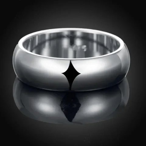 Anillo de Plata de Ley 925 de alta calidad, anillo redondo liso Simple a la moda, joyería de fiesta para mujer, talla 5 6 7 8 9 10 11 3