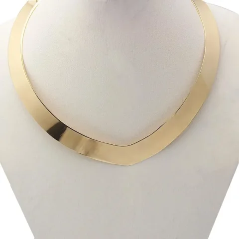 Hot Punk Collar del Cuello Collar de Gargantilla Joyas Para La Mujer Moda Personalidad Simple de acero inoxidable 100% de Oro Torques Collar