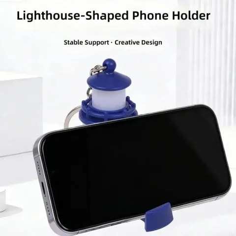 Lindo soporte móvil estilo faro con luz nocturna suave cuidado los ojos soporte para teléfono Moisés para teléfonos 3-7 1