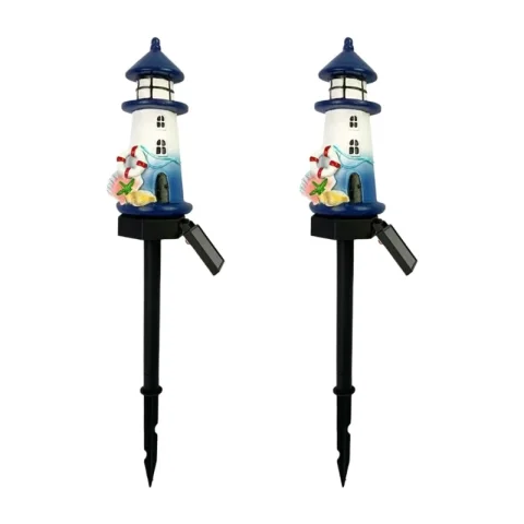 Faros jardín con energía solar, luz decorativa impermeable, luz estaca, paisaje exterior para patio B03E