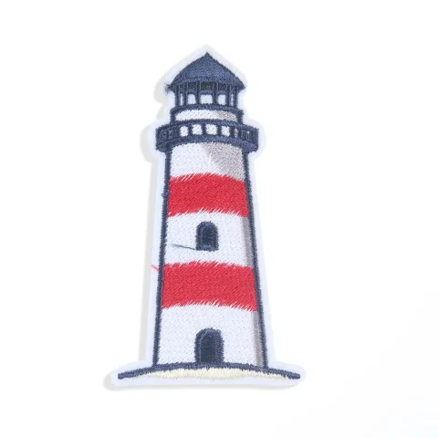 5 uds insignias de faro parches bordado mediterráneo apliques de hierro en pegatinas para ropa tela suministros de costura 3