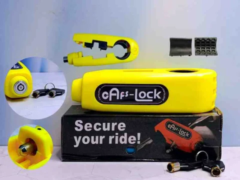 CANDADO AMARILLO CAPS-LOCK P/MOTO 12055AM