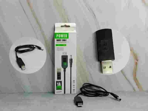 CABLE POWER BOOST DC USB-5.5MM 5V A 12V 1A C/LUZ 355561-12V