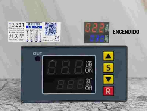 RELE AZUL TEMPORIZADOR D/RETARDO DC12V T3231-AZ