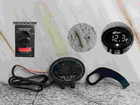 VOLTIMETRO BLANCO 12V SMART P/MOTO 12832B