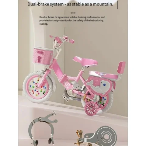 Bicicletas infantiles para niñas, de 3 a 6 a 12 años, bicicletas plegables 5