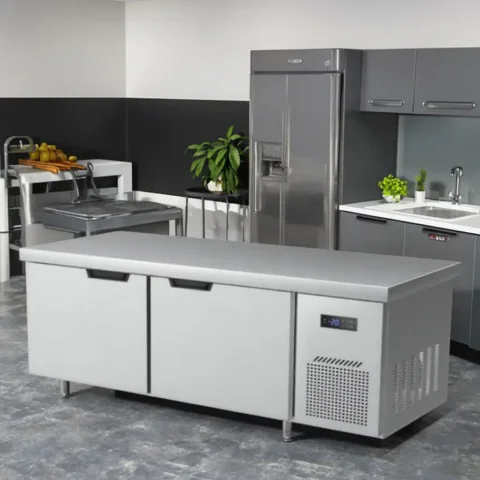 Refrigerador con congelador, refrigerador de encimera para cocina, equipo de refrigeración, refrigerador de encimera, congelador bajo encimera 2