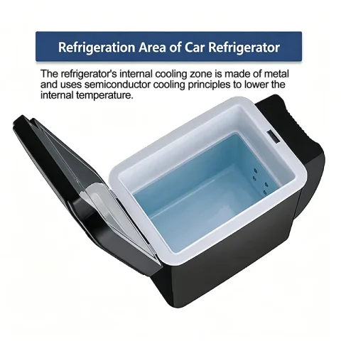 Refrigerador para Auto de 6L, 12-220V, Enfriamiento y Calefacción, Apto para Turismo, Campismo al Aire Libre, Refrigeración y Aislamiento de Alimentos y Bebidas 4