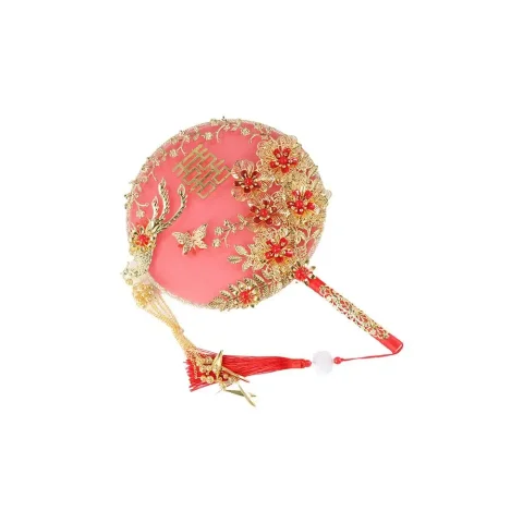 Abanico decorativo Xiuhe para novia, producto terminado, abanico festivo, abanico de mano, abanico redondo, abanico para traje Xiuhe