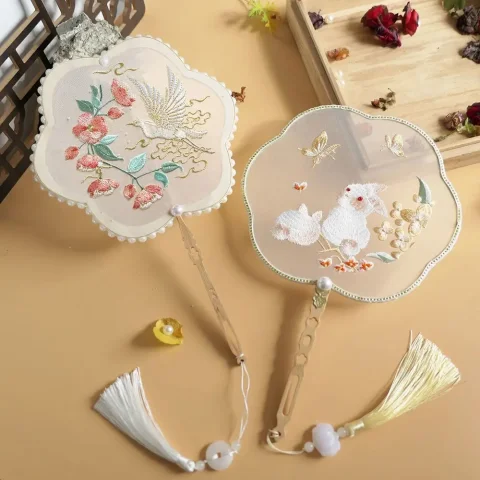 Accesorios Hanfu, adornos de escritorio, abanicos decorativos, artesanía, decoración del hogar, abanico de mano, accesorio de fotografía, ventilador de grupo