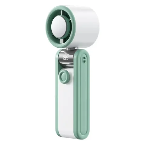 Ventilador Portátil Plegable de Mano, Silencioso, Recargable por USB, con Pantalla Digital y Funcionamiento Silencioso 2