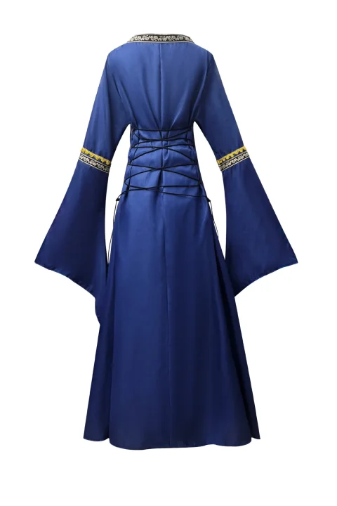 Elegante Vestido de Noche con Mangas Acampanadas, Estilo Gótico Retro, Vestido Medieval para Mujer, Talla Grande, Vestido de Princesa para Fiesta 3