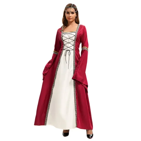 Elegante Vestido de Noche con Mangas Acampanadas, Estilo Gótico Retro, Vestido Medieval para Mujer, Talla Grande, Vestido de Princesa para Fiesta 5
