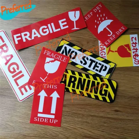 Pegatinas Divertidas con la Frase 'Fragile', Señales de Advertencia Grandes, Personalizables en Cualquier Tamaño - Sin Fondo