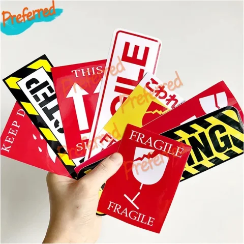 Pegatinas Divertidas con la Frase 'Fragile', Señales de Advertencia Grandes, Personalizables en Cualquier Tamaño - Sin Fondo