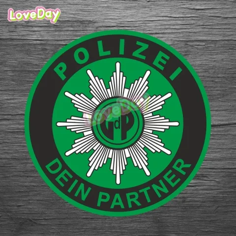 Pegatina de coche GDP Gewerkschaft Der Polizei Polizeistern Polizei Dein pegatina de socio vinilo personalizado pegatina impermeable