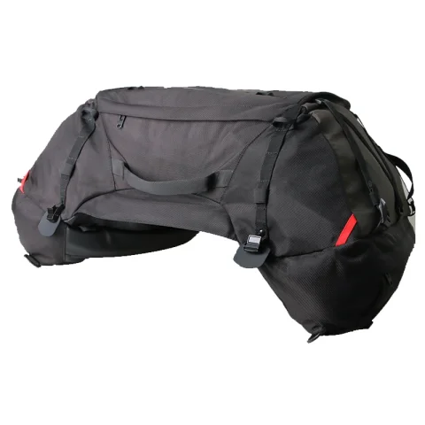 Bolsas traseras para motocicleta, bolsas versátiles de alta capacidad de 50L, asa de transporte, paquete trasero, bolsa impermeable interna reflectante para asiento trasero 5