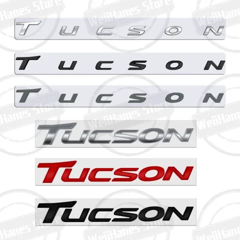Metal 3D para Tucson Logo capó delantero insignia letra Logo coche maletero trasero cuerpo pegatina emblema Accesorios