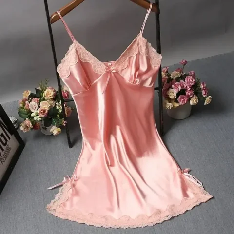 Camisola Sexy de retazos de encaje, lencería, camisón, vestido de novia, ropa para dormir, camisón, camisones de mujer, ropa de dormir Sexy 3