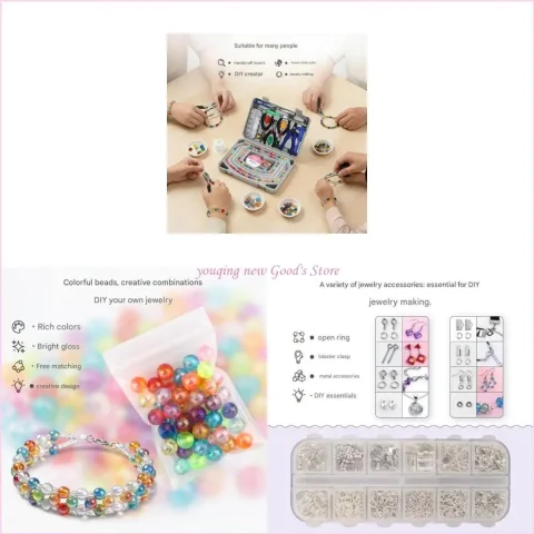 Juego alicates para joyería 57QA 20 piezas con puntas acero carbono y suave para suministros artesanía