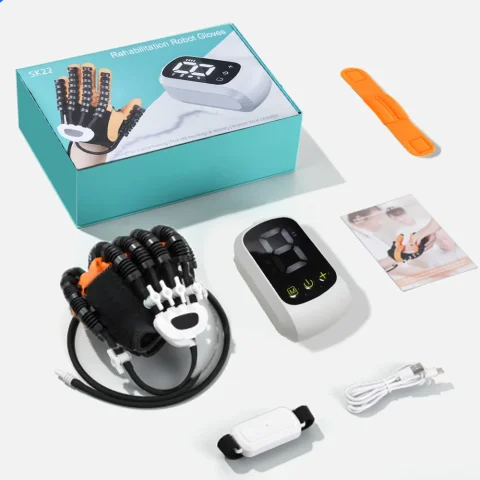 Guantes de robot para entrenamiento de manos, equipo de entrenamiento con función de dedo de plástico USB para ejercicios de manos, guantes para entrenamiento