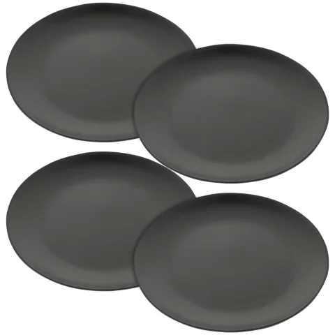 Plato redondo de melamina, platos de cena resistentes, platos de cocina de fondo plano, plato de melamina, juego de vajilla gótica, plato para ensalada de frutas 5