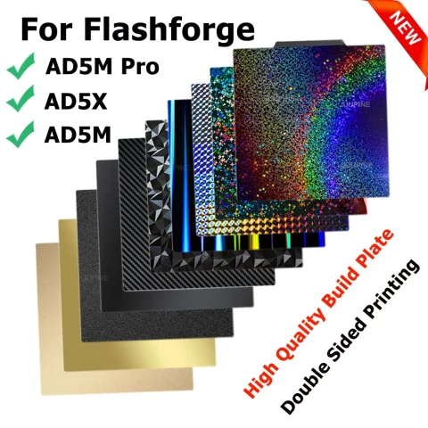 Placa de construcción para Flashforge AD5X – Impresora 3D multicolor para impresión a todo color de alta velocidad Adventurer 5M/5M Pro Plate 235x235mm