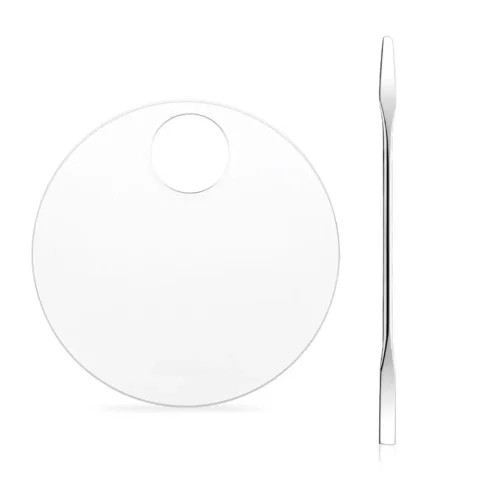 Paleta de mezcla para manicura con espátula, herramientas para uñas, paleta de arte de uñas, bandeja para mezclar bases de maquillaje, paleta de maquillaje.