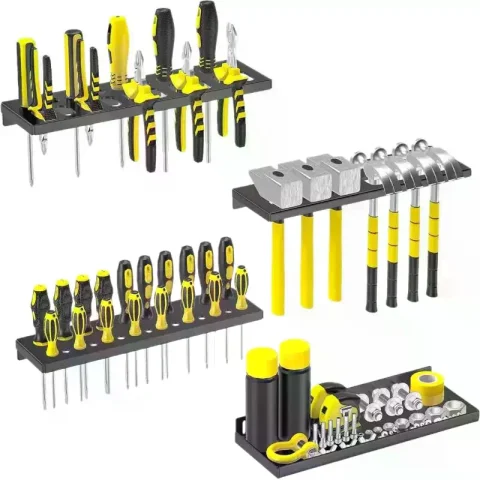 Organizador de herramientas de metal, soporte de pared para almacenamiento de destornilladores, alicates, martillos y llaves en taller