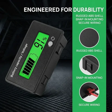Comprobadores de baterías, medidor de voltaje, monitor de capacidad de batería, indicador LCD, indicador de batería con alarma