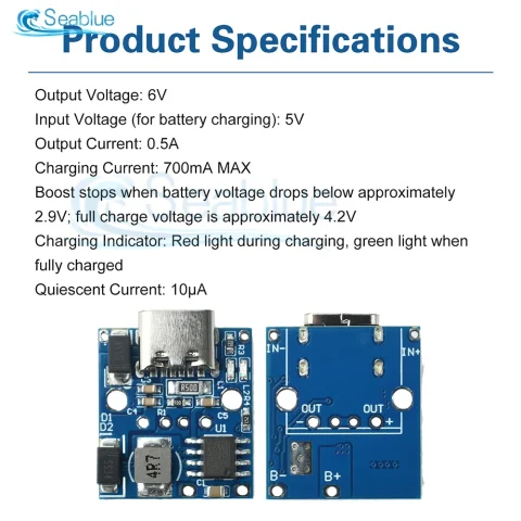 Módulo convertidor de batería AA AAA a batería de litio, módulo de carga y descarga integrado de refuerzo de 3,7 V a 6V con protección