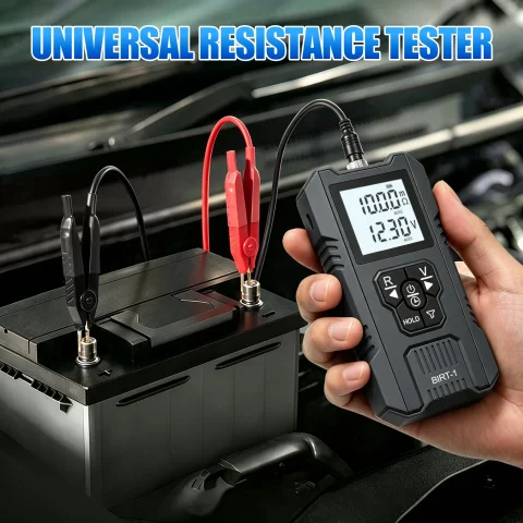 Medidor de Resistencia Interna de Baterías 0-100V 200Ω Voltímetro para Baterías de Litio 18650, LiFePO4, Plomo-Ácido, Analizador de Paquetes de Baterías DIY 3