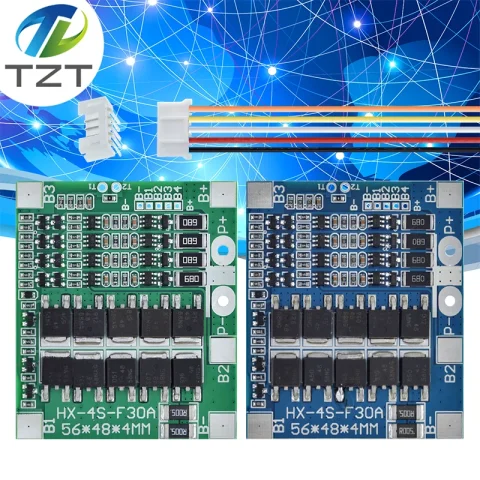 BMS 4S 3,2 V 3,7 V 30A LiFePO4/placa de protección de carga de batería de litio 12,8 V 14,4 V 18650 32650 paquetes de baterías con equilibrio