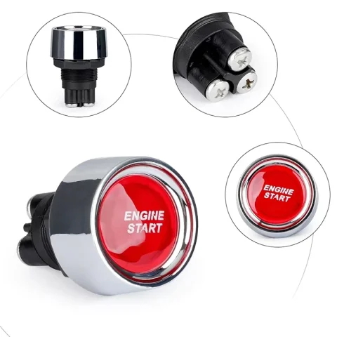 Pulsador de arranque de motor de automóvil; Interruptor de encendido sin llave y apagado 2