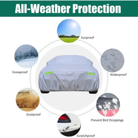Para Chrysler 300 cubierta de coche ultrafina pesada a prueba de viento protección a prueba de sol a prueba de polvo ajuste personalizado con bolsa de almacenamiento