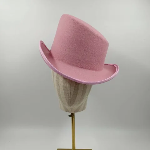 Sombrero de fieltro de copa alta para hombre y mujer, sombrero de ala ancha, color verde, azul real 5