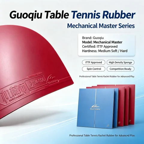 Lámina de Goma para Tenis de Mesa GUOQIU Pips-in, Goma de Ping Pong Aprobada por la ITTF con Esponja de Alta Elasticidad, Adhesiva y No Adhesiva