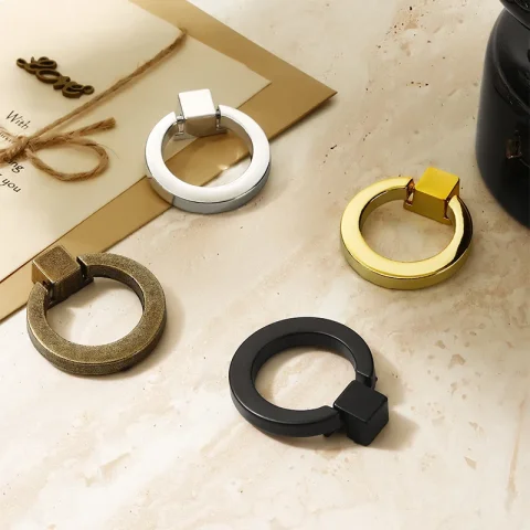 Tiradores para muebles minimalistas modernos y elegantes, tiradores de anillas colgantes, cajones, armarios, tiradores para muebles de mesita de noche