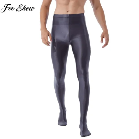 Pantalones largos para hombre, pantimedias brillantes a la moda, para entrenamiento, Ballet, baile, Yoga 1