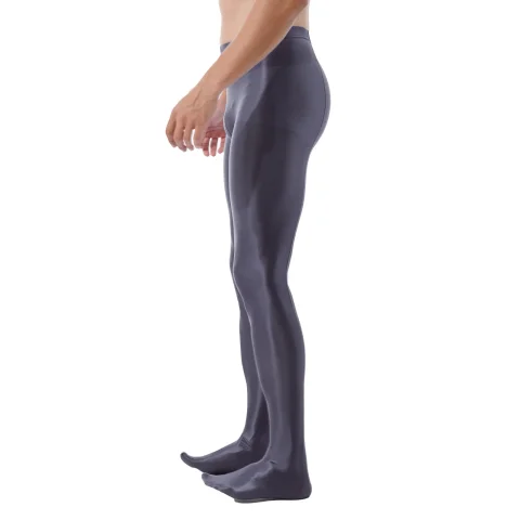 Pantalones largos para hombre, pantimedias brillantes a la moda, para entrenamiento, Ballet, baile, Yoga 4