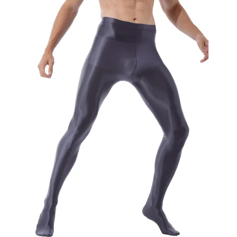 Pantalones largos para hombre, pantimedias brillantes a la moda, para entrenamiento, Ballet, baile, Yoga 5