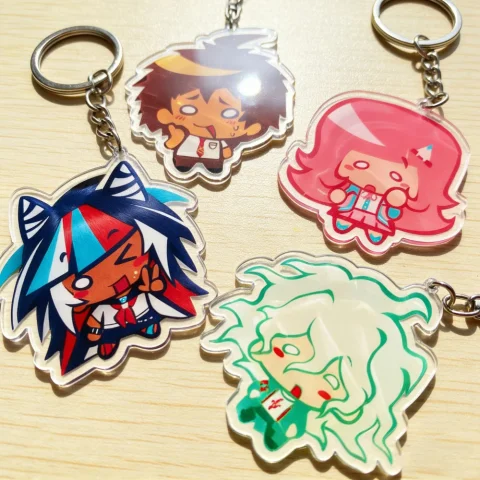 Llavero de dibujos animados SUPER DANGANRONPA 2, accesorios para bolsos, llaveros de película, joyería, regalos para fanáticos del manga y videojuegos