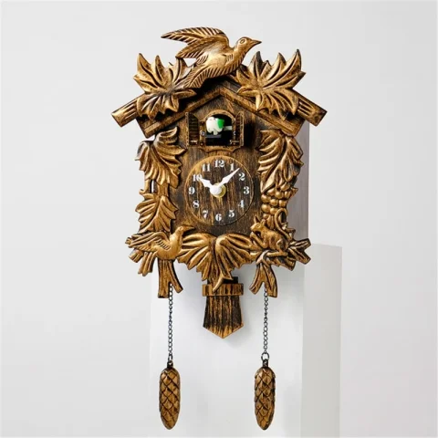 Divertido reloj de cuco silencioso sin sonido de tic-tac, reloj de péndulo con ajuste de volumen para decoración del hogar, sala de estar u oficina.