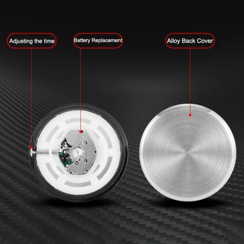 Reloj de coche MiniLuminous, reloj electrónico resistente al agua, reloj de cuarzo, reloj para motocicleta y bicicleta, reloj para salpicadero automático, accesorios para coche 5