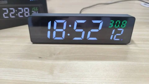 Reloj de sincronización de red wifi, reloj atómico de alta precisión, pantalla de milisegundos, alarma de vacaciones OTA